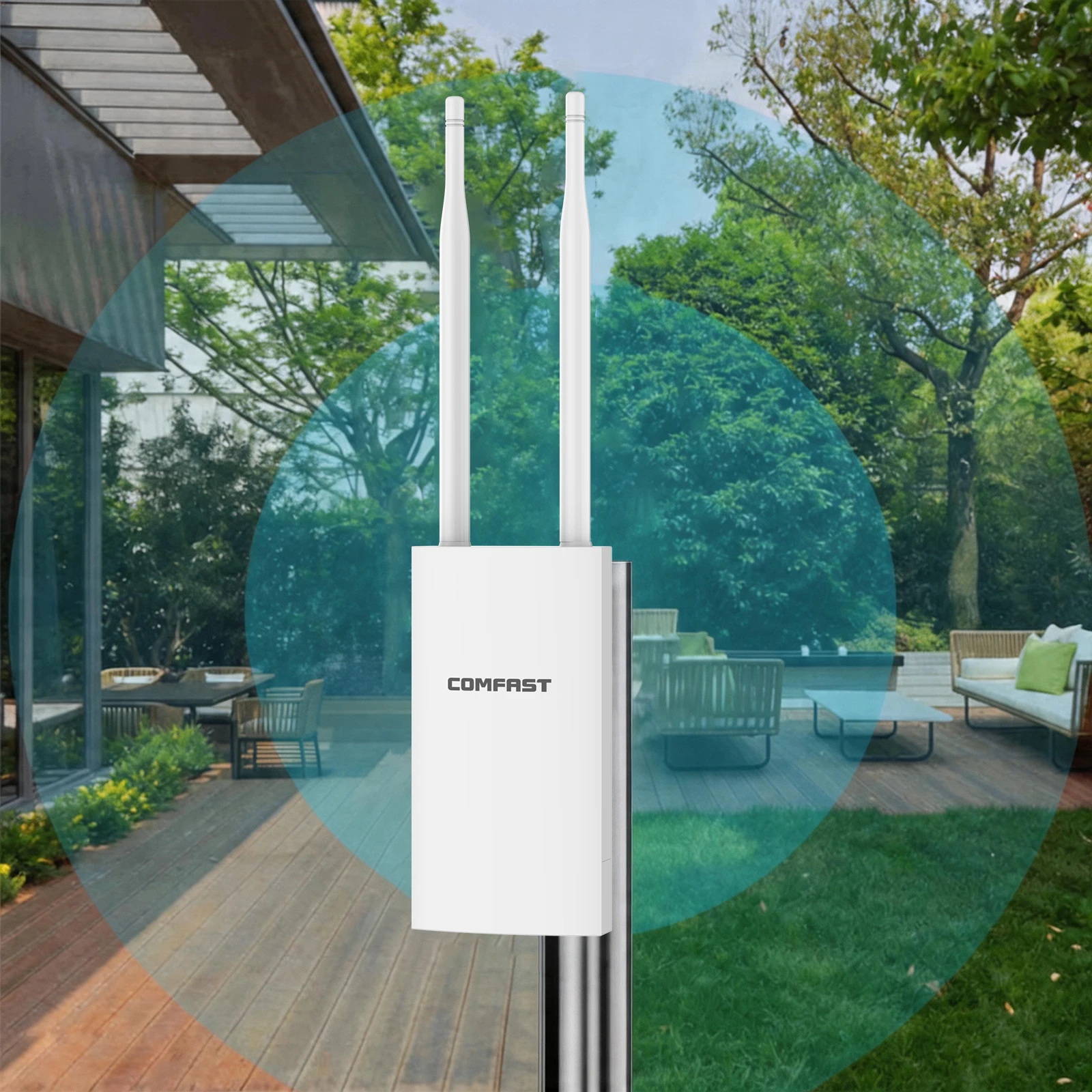 

COMFAST Уличная точка доступа Gigabit Port EW72V2, высокомощный двухдиапазонный маршрутизатор 1200 Мбит/с (2.4 ГГц/5 ГГц) с антенной, точка доступа Wi-Fi, базовая станция