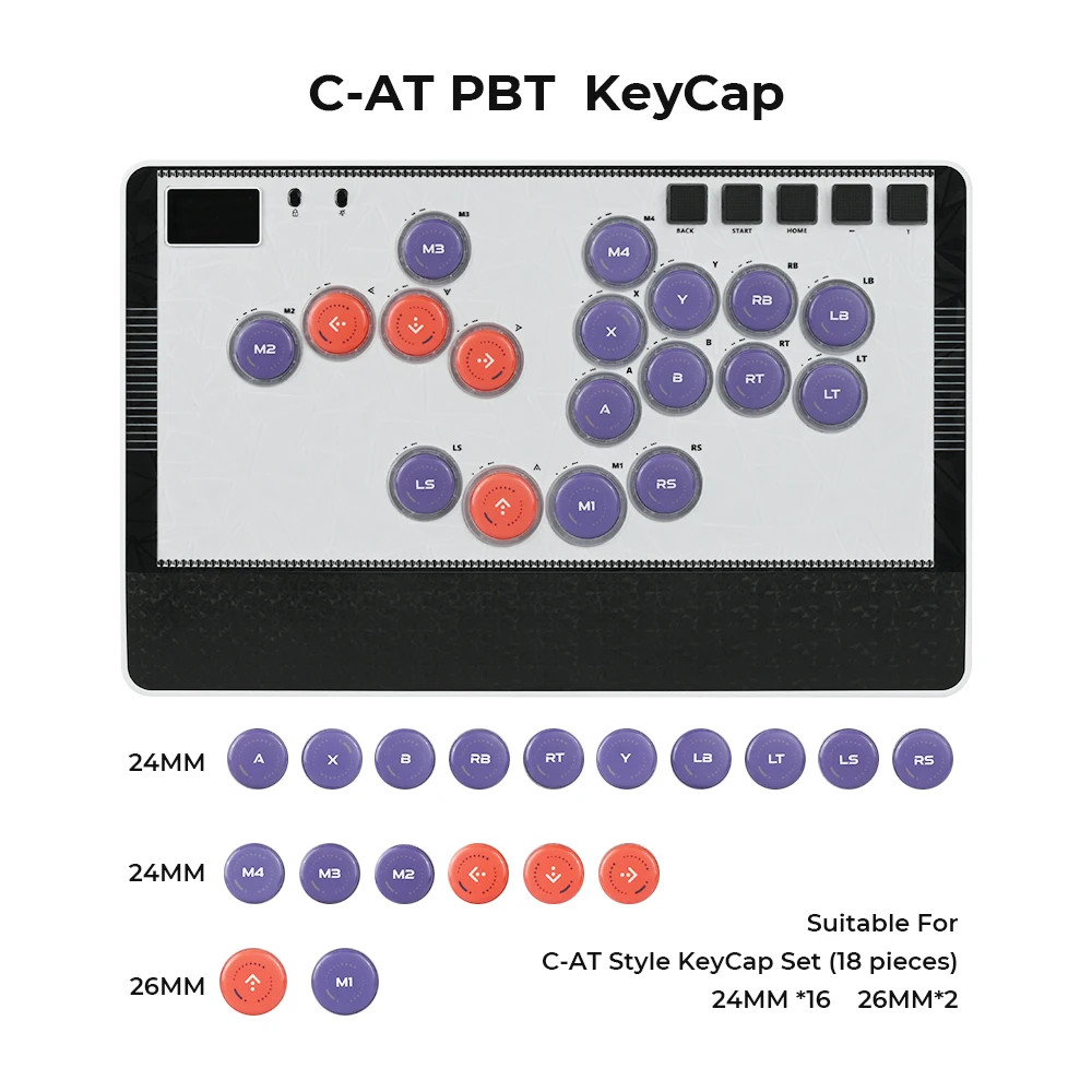 Haute42 24MM Hitbox Button Caps PBT Dye-Sublimation Printing Cross