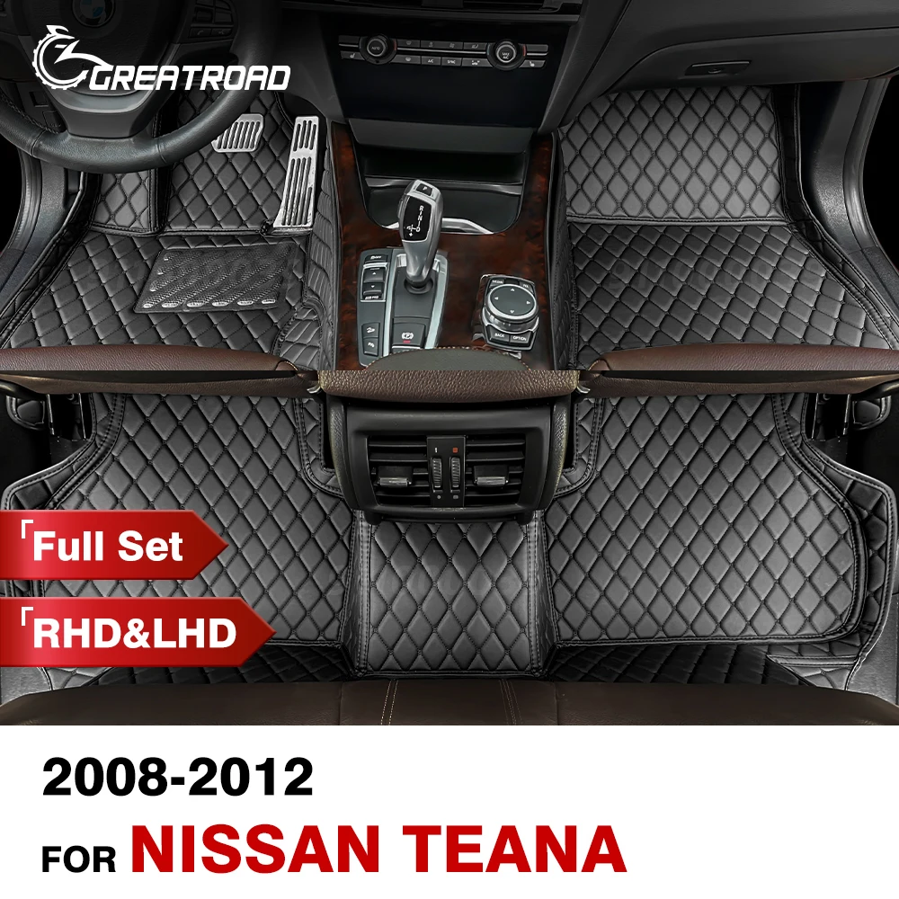 Car Floor Mats For Nissan Teana 2008-2012 Custom Auto Foot Pads Automobile Carpet Cover Interior Accessories