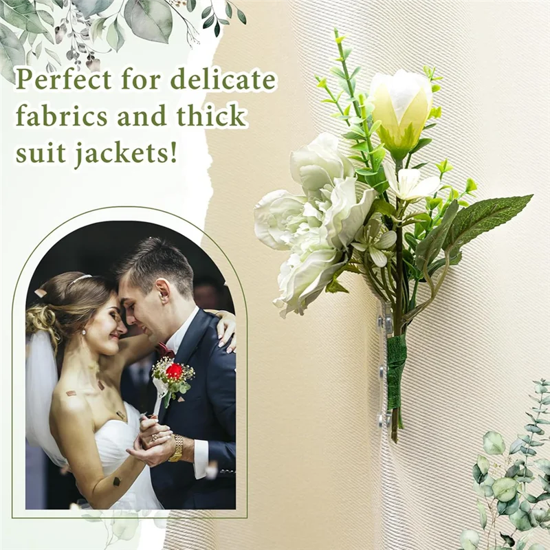 20 Pairs Floral Boutonniere Magnets Small Corsage Fix Magnets Boutonniere Magnets Corsage Pins Magnet Brooches