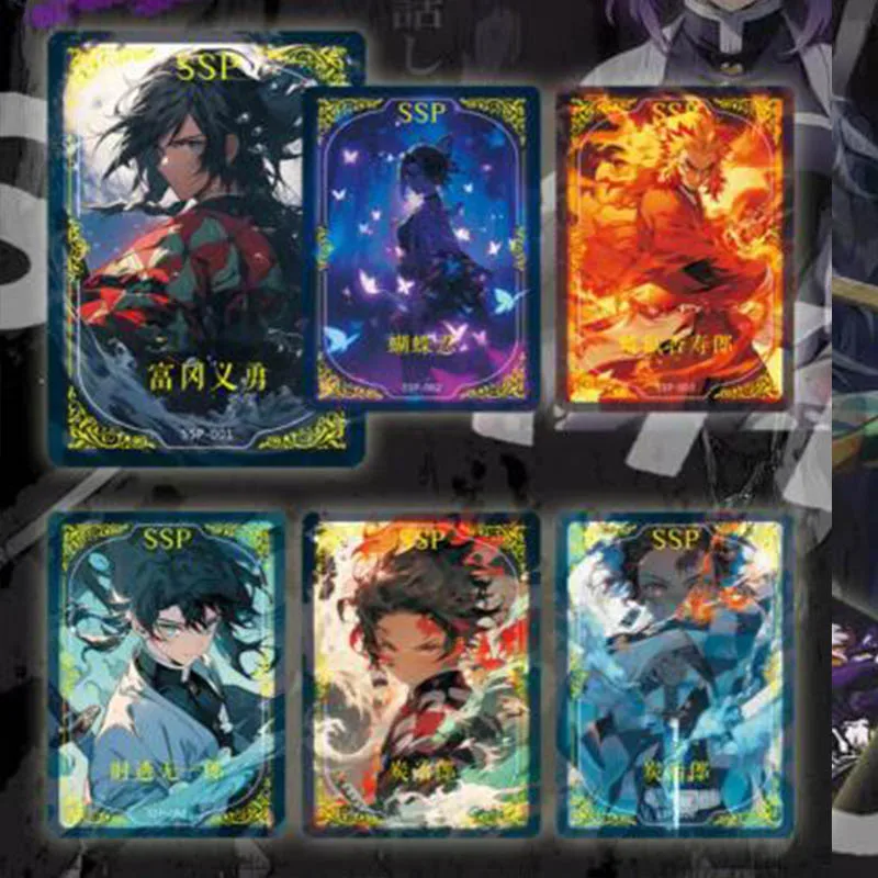 Demon Slayer Collection Cards Ssp Qr Cp Cool Card Culture Window Film Puzzle Dengfengzhi Games Anime Cards For Children