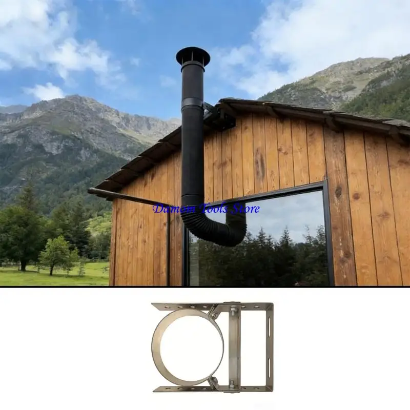57BE Reinforced Steel Chimney Support For Stable And Safe Heating System Pipe Connection