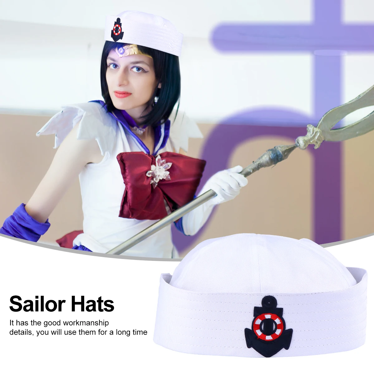 

Sailor Hat Navy Blue Premium Costume Accessory For Party Cosplay Stage Performance White Sailor Cap Uniform Party Hat Captain