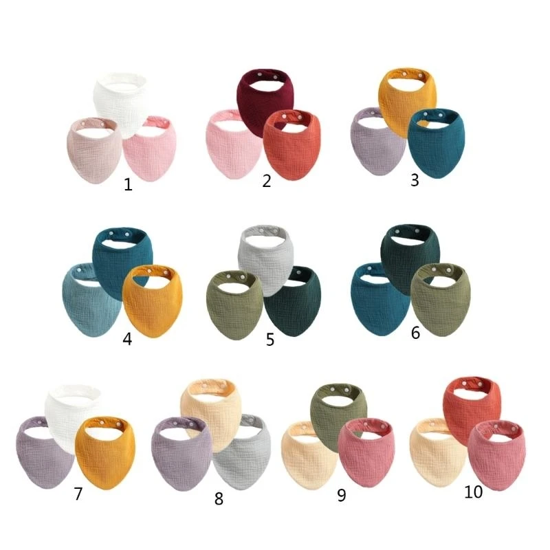 

M76C 3 шт. муслиновые нагрудники детское полотенце для лица ткань для мытья слюней нагрудники для малышей шейный шарф