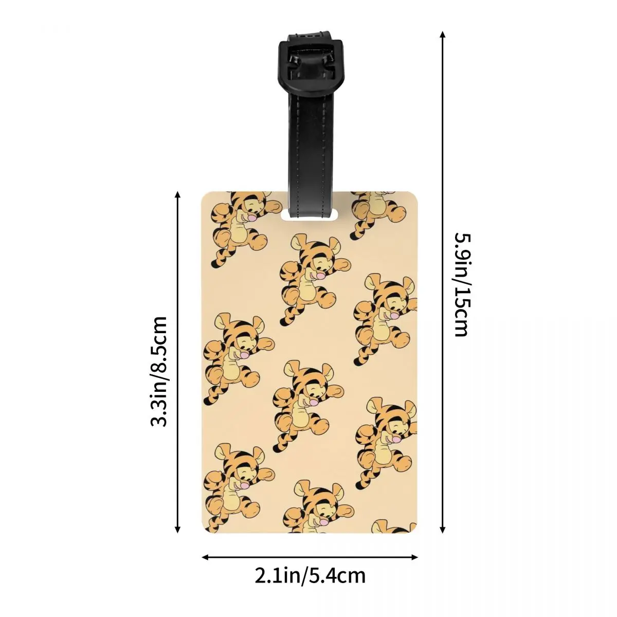 Personalizzato My Friends Tigger Pooh Anime Etichetta per bagagli Protezione della privacy Etichette per bagagli Etichette per borse da viaggio Valigia