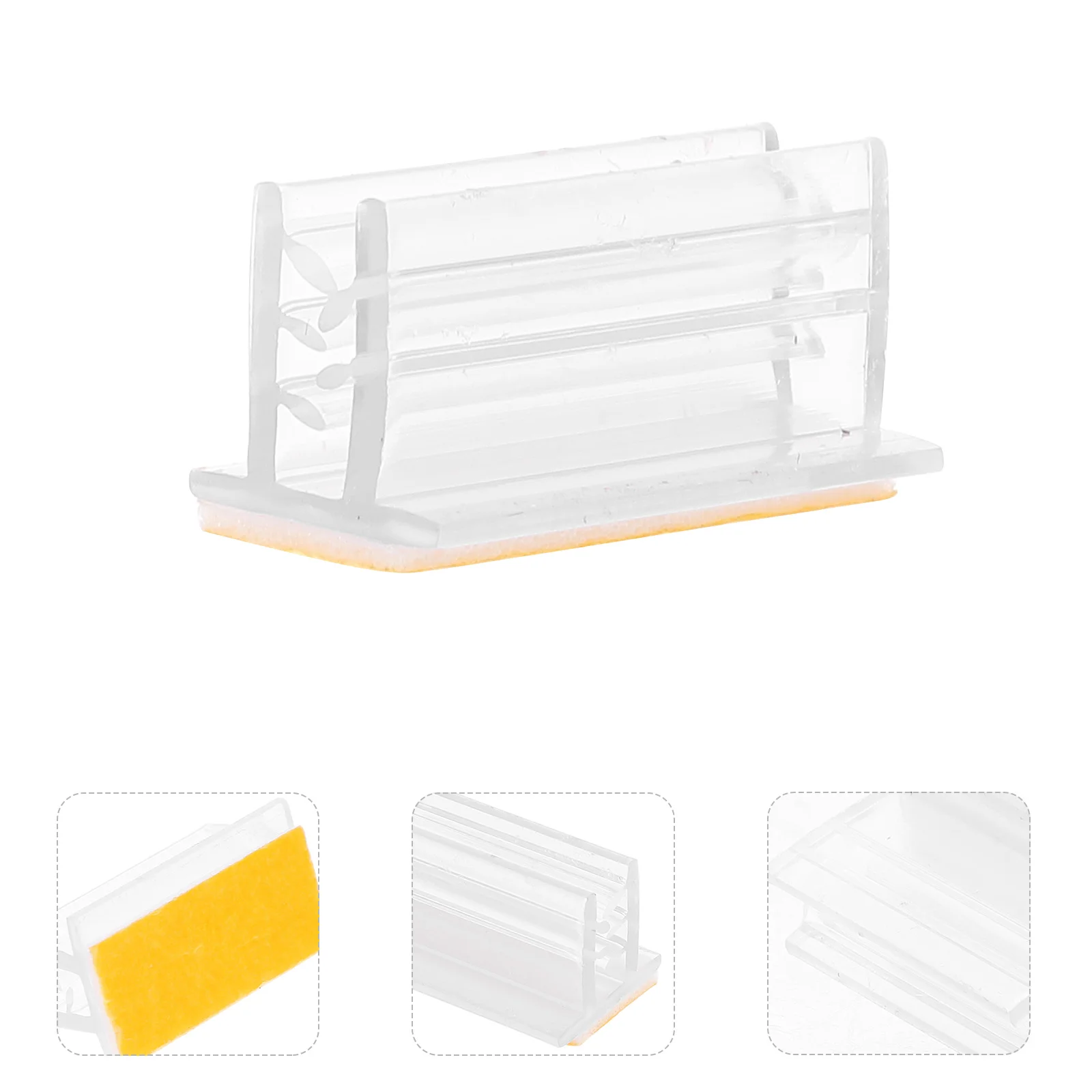 Soporte autoadhesivo para etiquetas de piezas, soporte de Panel, etiqueta de nombre, imagen para mesas, Mini protector contra estornudos, 50 unidades