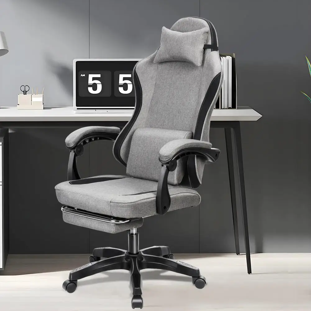 

Office Chair Massage With 360 Rotation Wheels Game Chair With Headrest And Backrest Ergonomic Computer Chair With Footrest