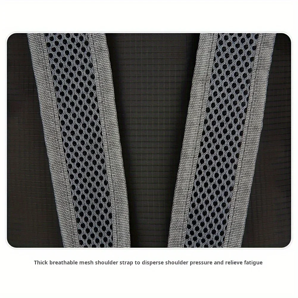 حقيبة ظهر صغيرة خفيفة الوزن وقابلة للتعبئة، خفيفة الوزن للغاية وقابلة للطي أثناء السفر والمشي لمسافات طويلة والتخييم للرجال والنساء وحقائب الظهر Bandolier