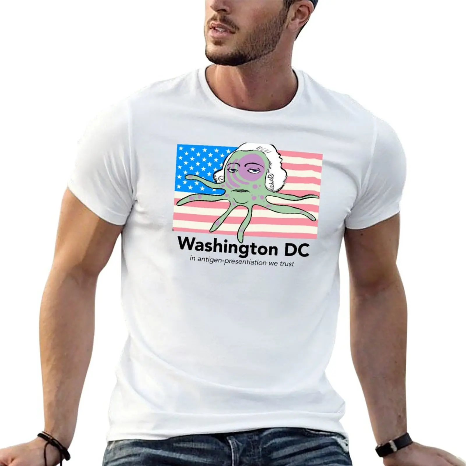 Star spangled dendrite T-Shirt Big and Tall Solid Color T-Shirt