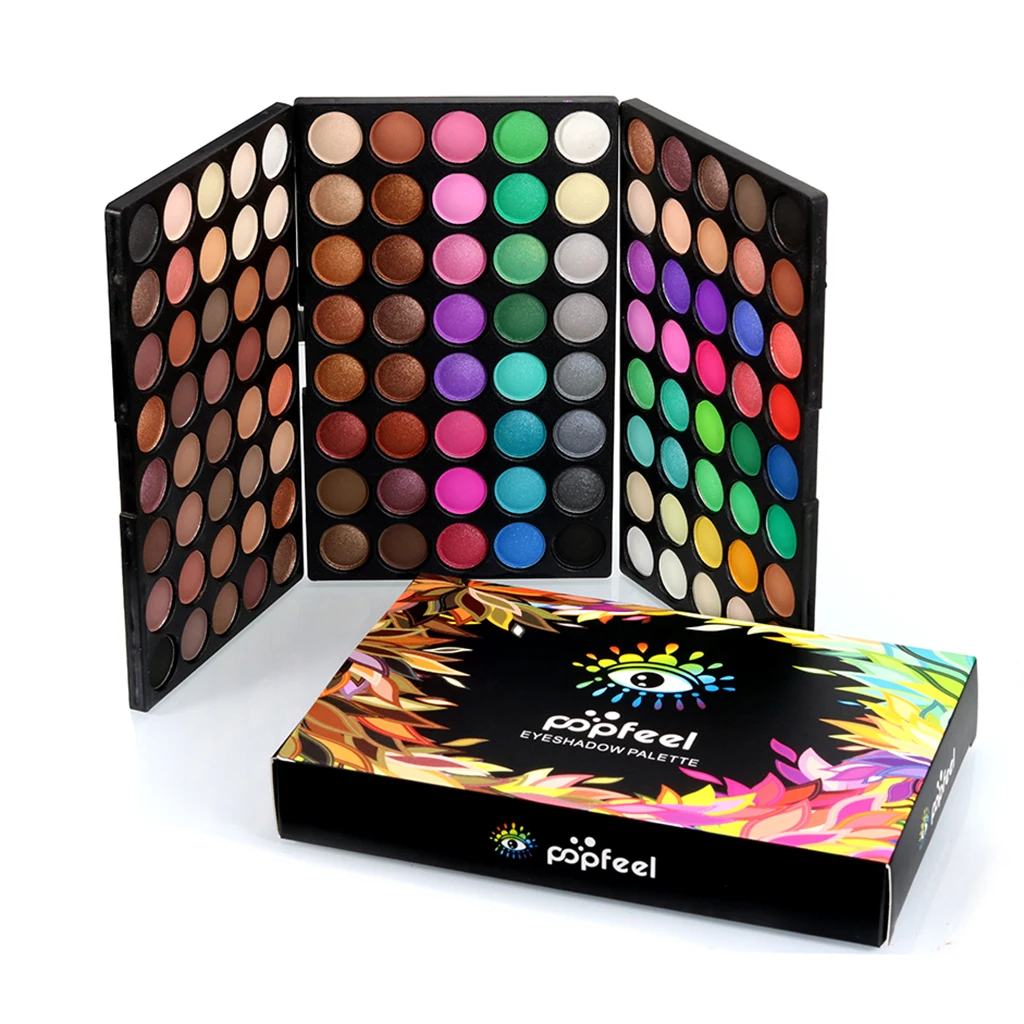 Fard à paupières pigmenté sans taches, 120 couleurs, poudre d'ombre à paupières brillante mate