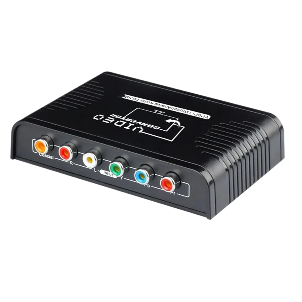 Convertitore compatibile da Ypbpr a HDMI con componente stabile Adattatore convertitore da componente a cavo HD da 5-RCA con audio per TV Wii-DVD