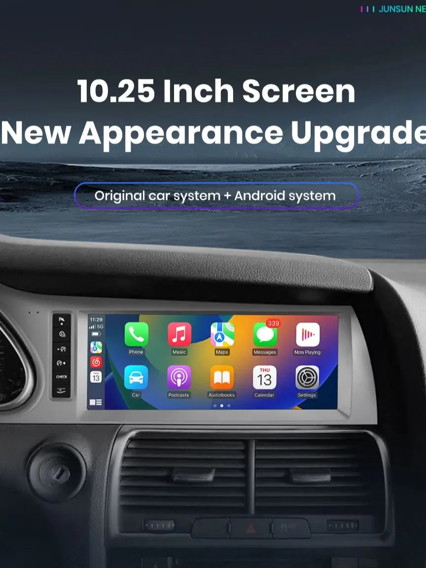 Junsun 10,25 Zoll Wireless CarPlay Andorid Auto Auto Radio Multimedia Für Audi Q7 4L 2005-2015 MMI 2G 3G GPS Navigation Stereo