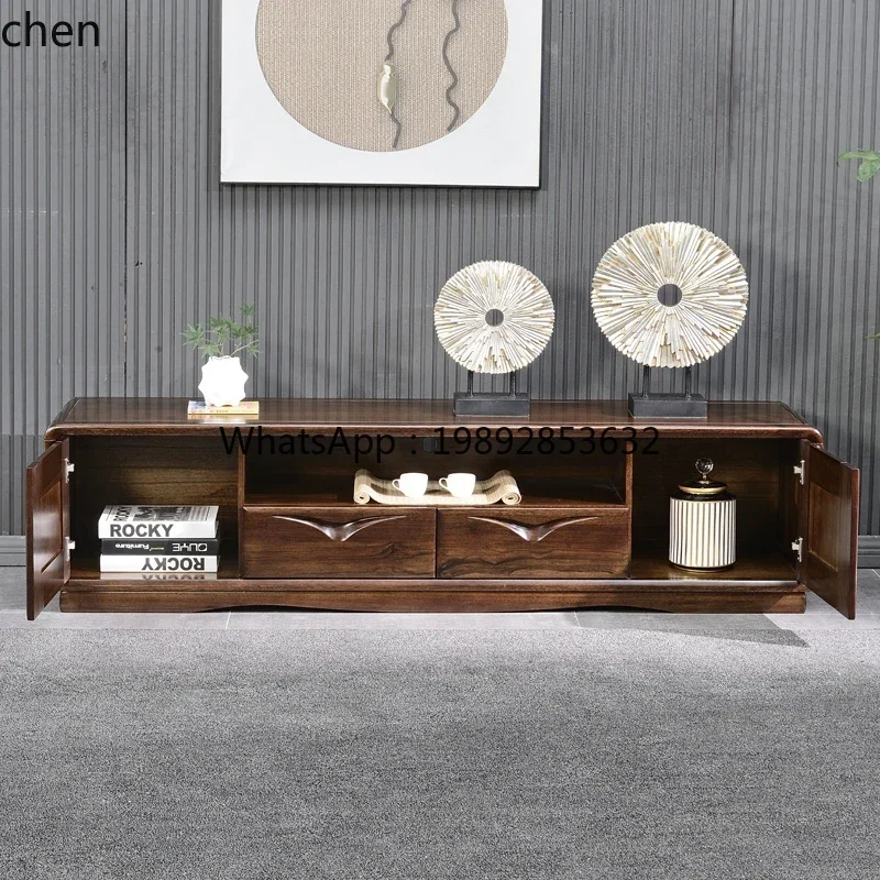 ZZ solid wood TV cabinet household living room video cabinet fully equipped modern simple combination
