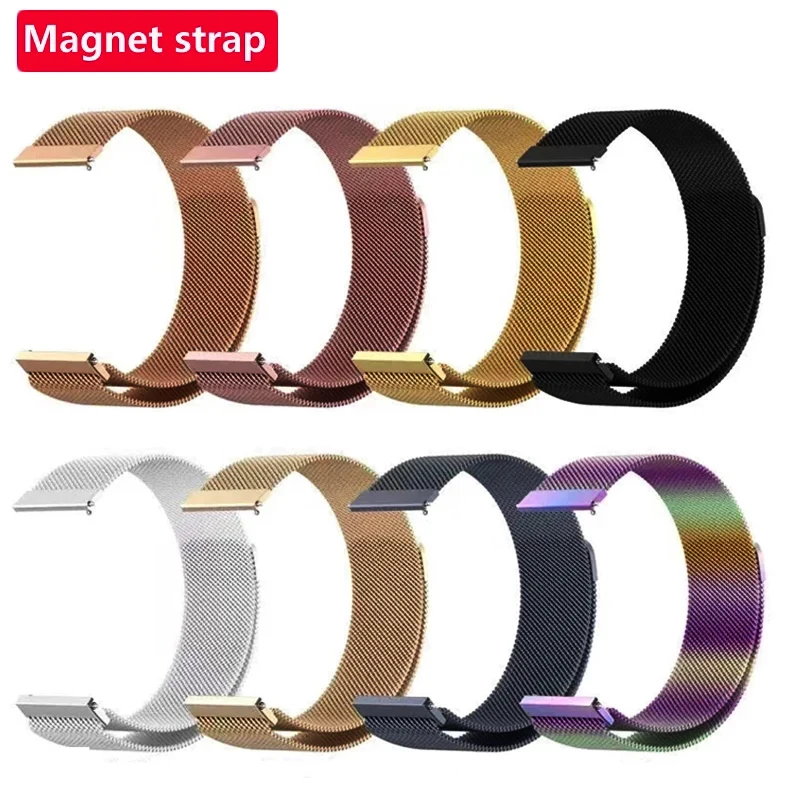 Milanese Magnetic Watch Band 12MM 14MM 16MM 18MM 20MM 22MM 24MM Loop For AMAZFIT GTR GTS Series For HUAWEI Watch GT2 GT3 42 46MM