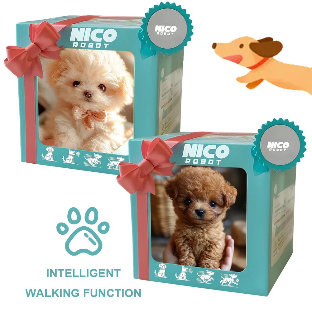 Robô eletrônico cão interativo brinquedo de pelúcia filhote de cachorro acts como um filhote de cachorro real cão de pelúcia operado por bateria para crianças idade 3 4 5 6