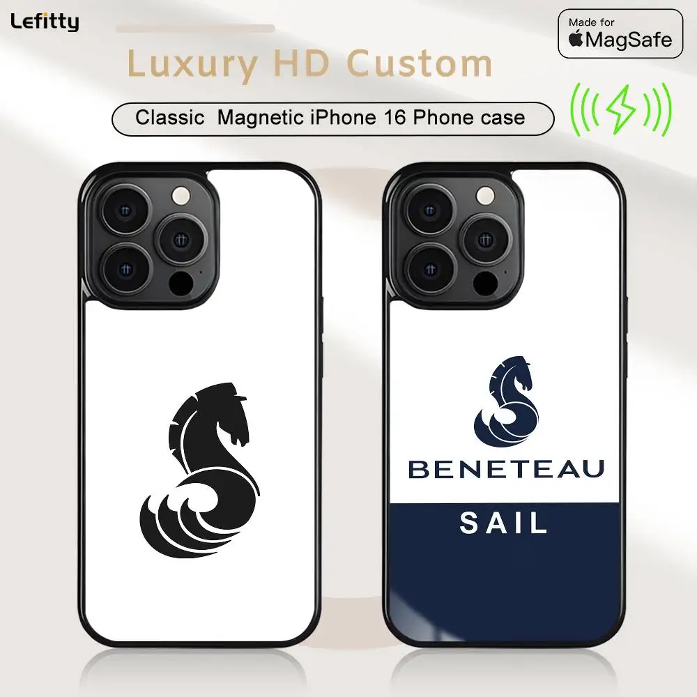 

B-Beneteau Y-Yachts Phone Case MagSafe Magnetic For iPhone 16 15 14 13 12 11 Pro Plus Max Mini Wireless Charger Funda