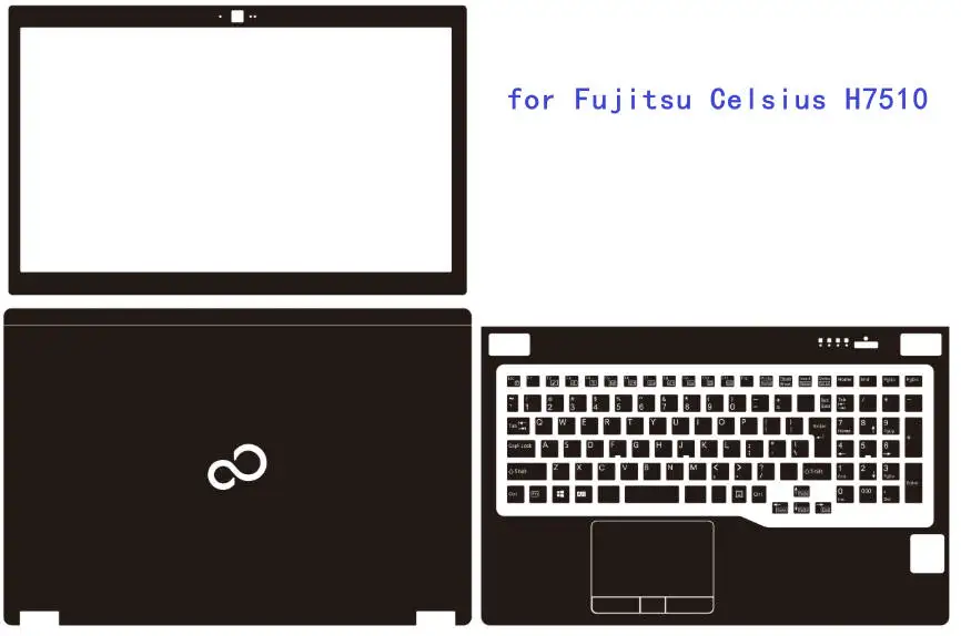 for Fujitsu Celsius H7510 Pre CUT Matte Vinyl Laptop Decal Sticker Protector