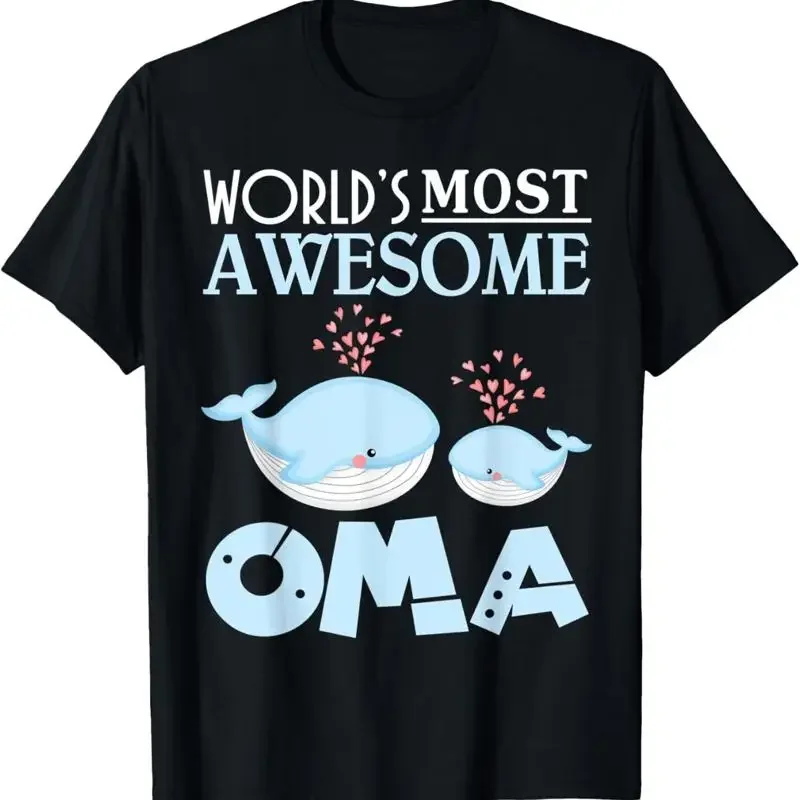 Whales Swimming Together World'S Most Awesome Oma T Shirt
