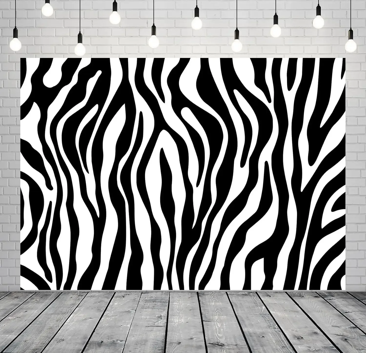 Classic Zebra Skin Texture Wall Hanging Tapestry, Monochrome Wild Animal Pattern Decor Fabric, Modern Ornament For Indoor Home