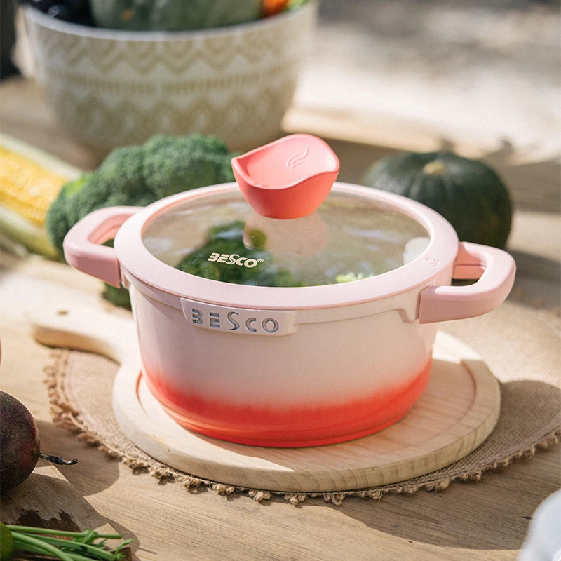 

Medical Stone double Ears Non-stick Stew Pot Ceramic Gradual Soup Pot Electromagnetic Stove Gas Special Enamel Cooking Pots