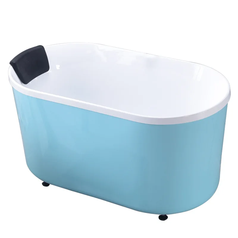 Bathtub small apartment, color seated bathtub acrylic free-standing movable, deep bath Japanese-style small bathtub