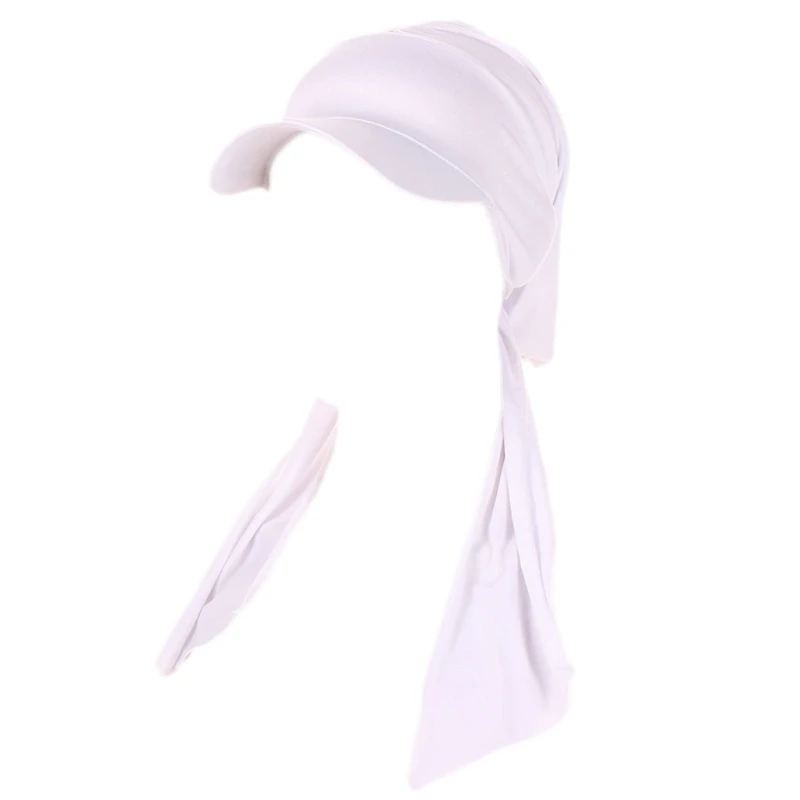 Fashion Hijabs for Women Muslim Soft Stretch Wrap Headwear Hat Cancer Chemo Turban Caps Back Ties Closure Dropshipping