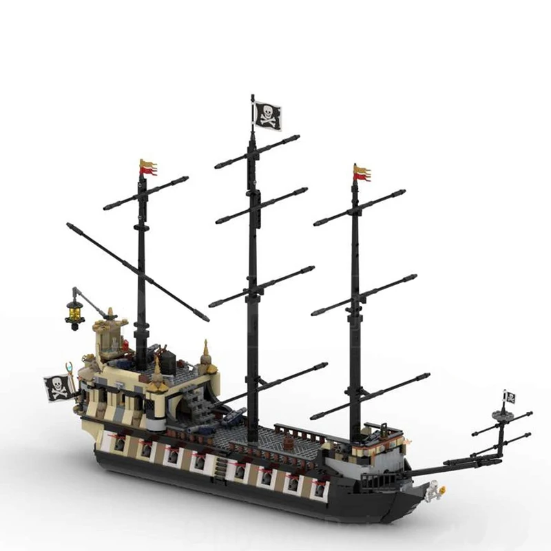 1795 pçs moc europeu medieval o ladrão da alma pirata navio à vela modelo diy idéias criativas navio de guerra criança brinquedo aniversário presente blocos