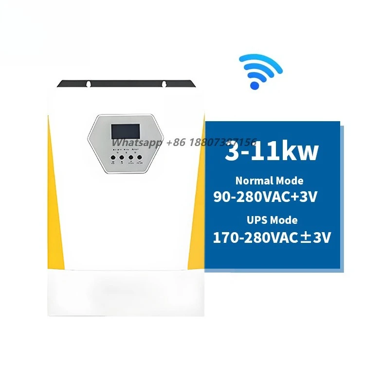 48V Hybrid Solar Inverter 5KW 10KW Pure Sine Wave On-Off Grid Three/Single Phase Outputs 95% Efficiency Overload Protection
