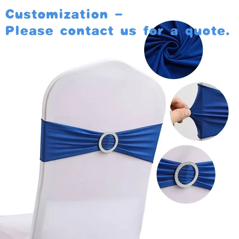 

custom.Banquet Spandex Chair Sash Knot Wedding Bow Chair Sashes Ties Backs Wedding Decorative Bows Chairs
