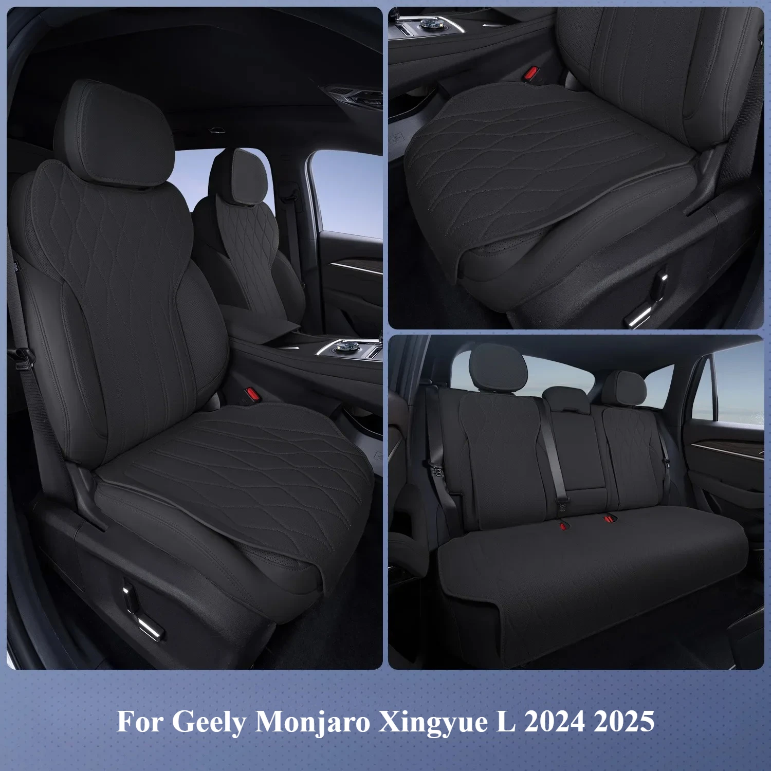 Car Seat Covers Leather Seat Cushion Front Rear Seat Protector Car Inteiror Accessories For Geely Monjaro Xingyue L 2024 2025