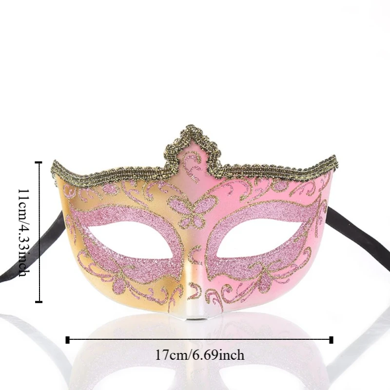 Party Cosplay Props Halloween Masks Half Face Mask Masquerade Cosplay Mask Glitter Mask Plastic Carnival Costume Props