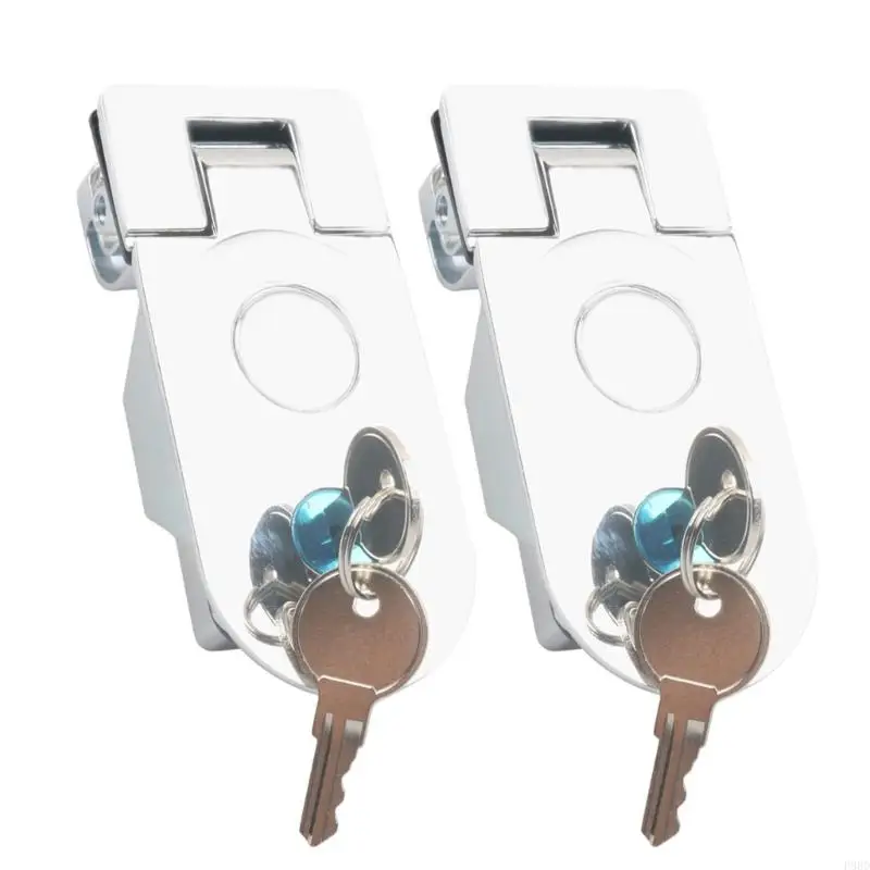  Boat Cabinet and Trailer Door Lock Set, Push Button Keyed Pair for Trailer Panel