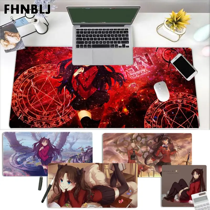 FHNBLJ Fate Stay Night Rin Tohsaka Large sizes DIY Custom Mouse pad Size for Small Mousepad Keyboard Deak Mat for Cs Go LOL