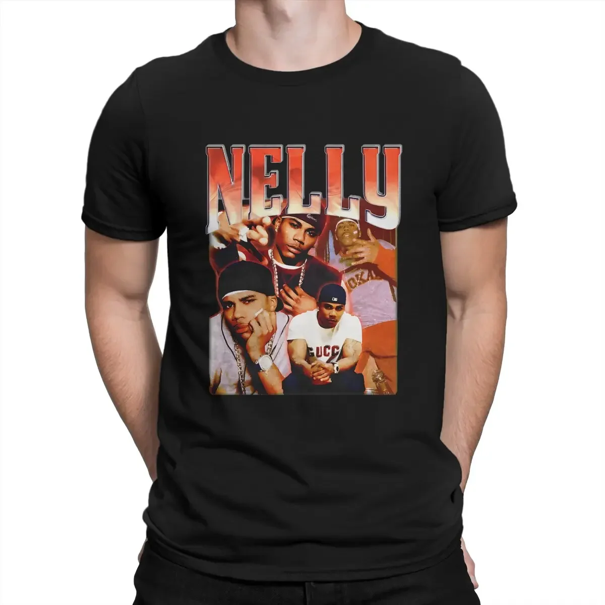 Nelly maglietta creativa per uomo anni '90 maglietta Vintage girocollo in puro cotone abbigliamento regalo distintivo Streetwear