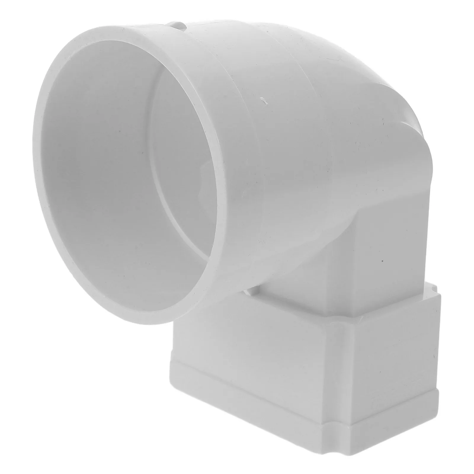 Square Round Gutter Adapter White Downspout Connector Water Pipe Fitting Extension Roof Drainage System Easy Installation Anti