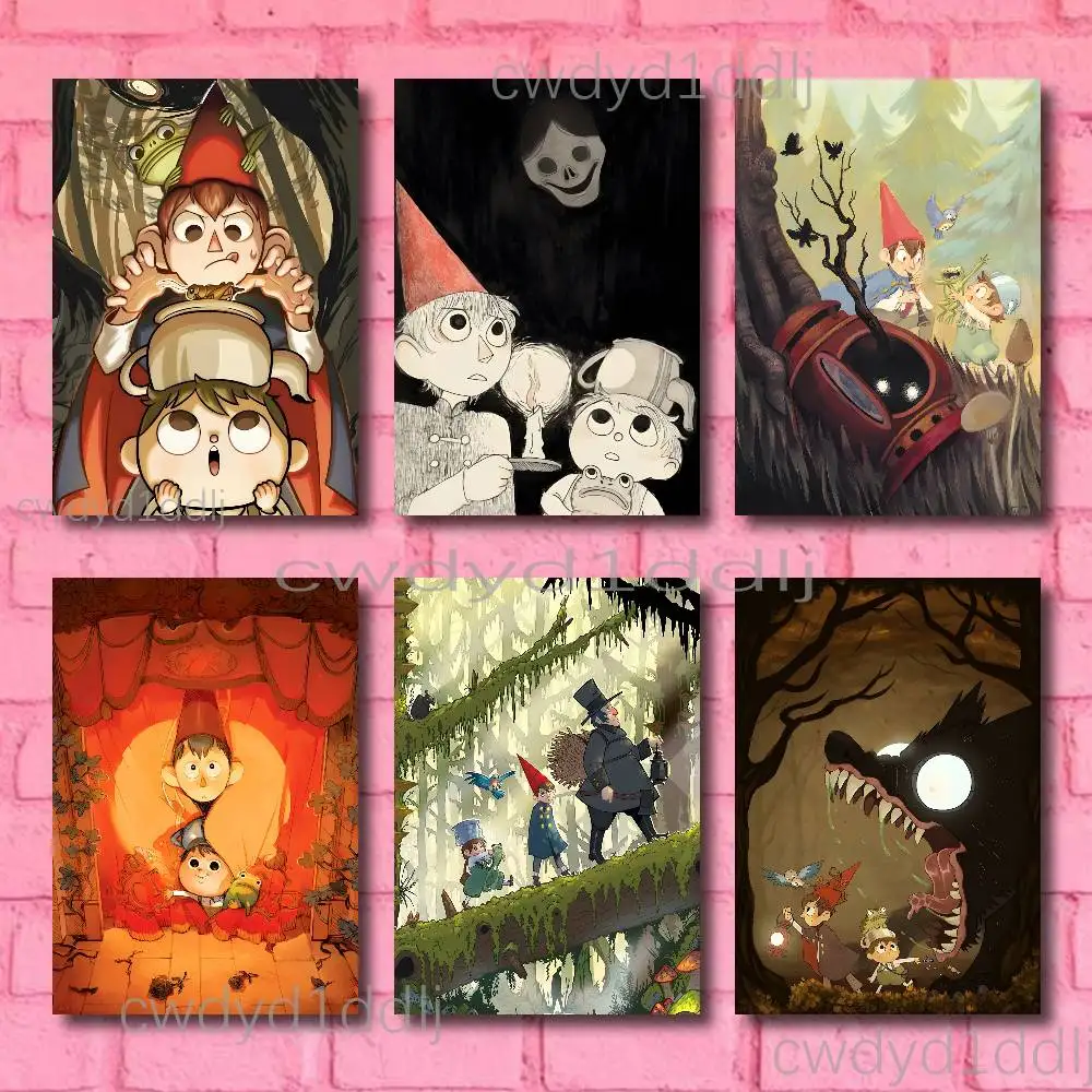 O-Over The Garden Wall OTGW Style Frameless Canvas Art Print Poster HD Peripheral Wall Decor for Bedroom Living Room Fans