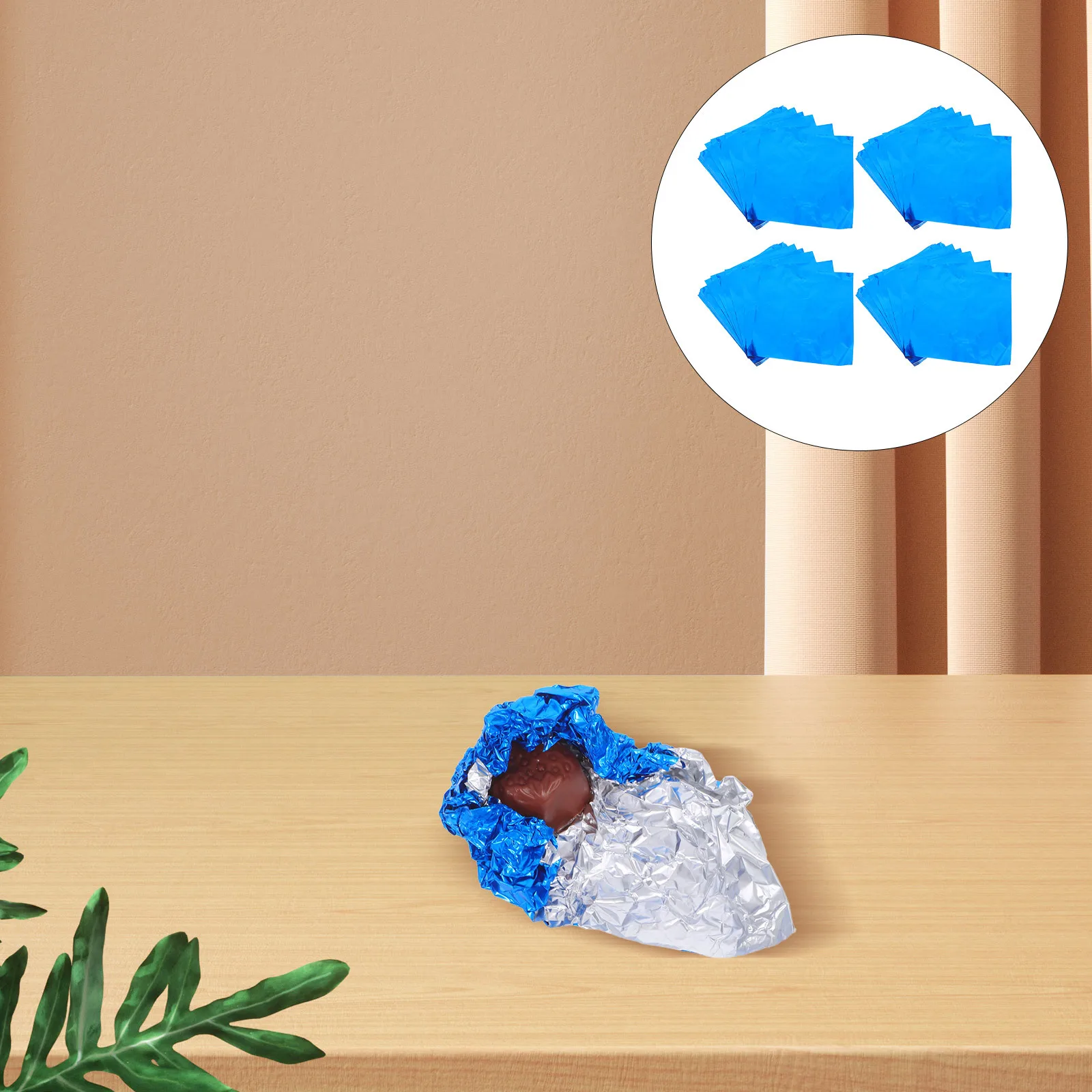 

100Pcs Food Packaging Aluminum Foil Heavy Duty Non-Stick Grilling Material for Bbq Baking Cooking Wrapping Freezer Storage Tin