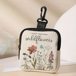 1 pc Flower pattern printing large capacity coin wallet, digital printing coin wallet storage bag, ideal choice for gifts