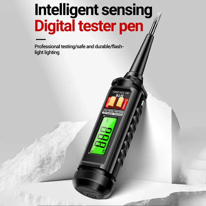 

Voltage Tester Pen AC 12-300V Smart Induction Tester NCV Sensor Wire Detector LCD Display Contactless Electrician Tool