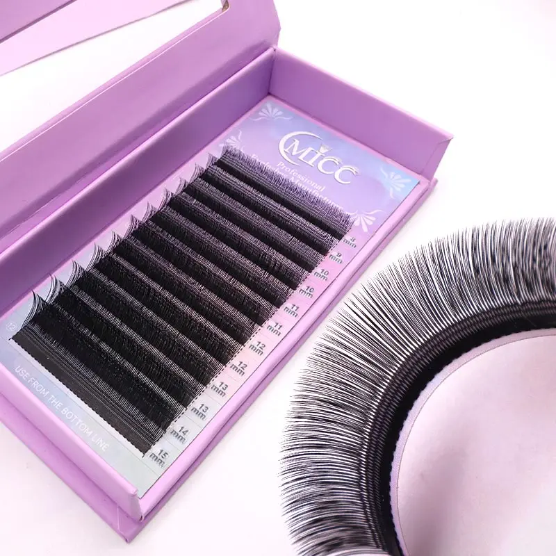 New 2D U Shaped YY Eyelash Extension Double Layer U YY Lashes Super Soft Parallel Premade Fan Lashes C/D/CC Curl Makeup Tools