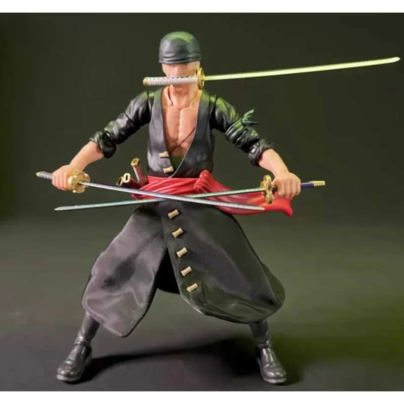 Roronoa Zoro Trench Coat Longo, Gola De Pele, Action Figure, Brinquedos Modelo Corporal, Alta Qualidade, SHF 1:12 Escala, 6"