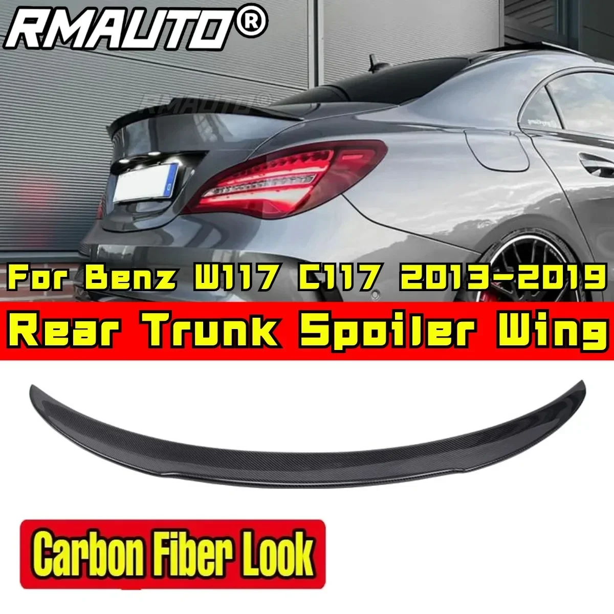 Car Rear Trunk Spoiler Body Kit Car Rear Spoiler Wing For Mercedes Benz CLA Class W117 C117 CLA220 CLA250 AMG Sedan 2013-2019