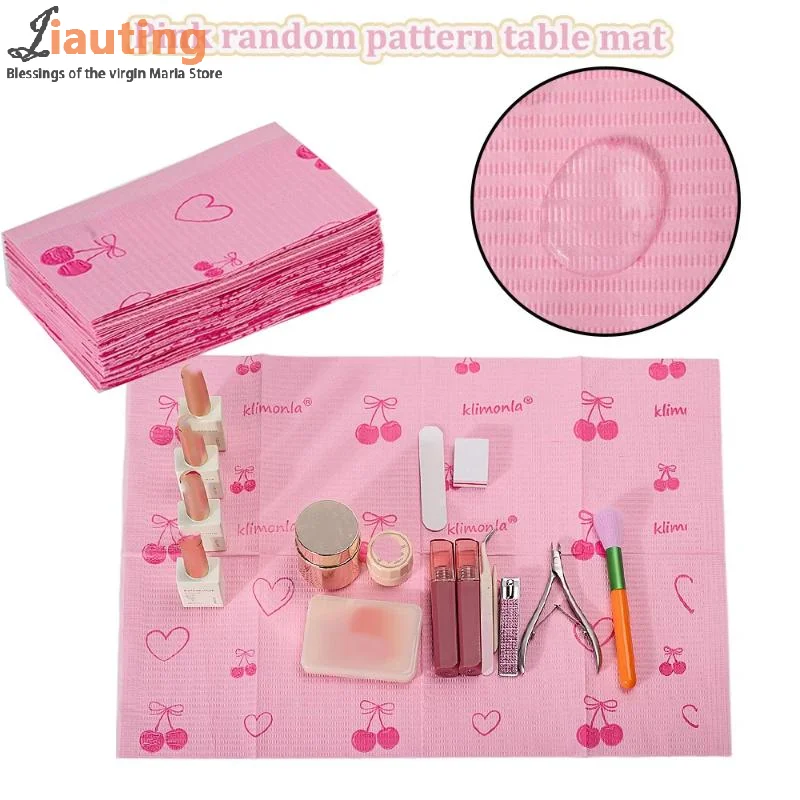 20/50/125 個使い捨てテーブルマットネイルアート防水ネイルペーパータオルクリーンパッド保護マニキュアナプキン