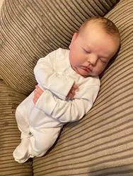 New 50CM Lifelike Reborn Sleeping Baby Doll Soft Touch Silicone Realistic Visible Veins Newborn Toddler Reborn Doll Toy for Kids