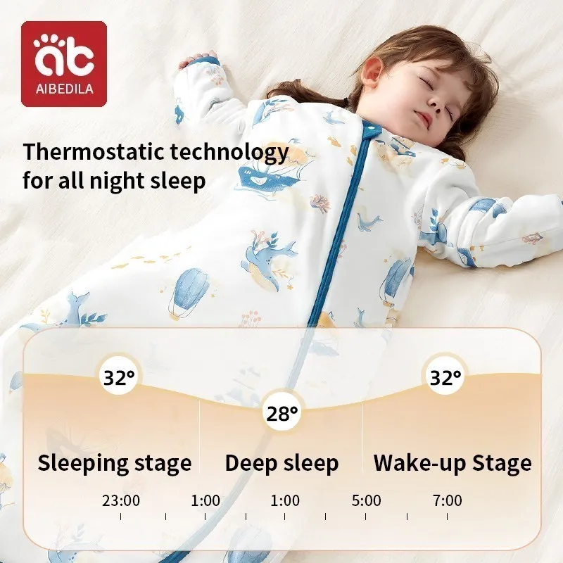 AIBEDILA Baby Sleeping Bag for Babies New Born Baby Items Newborn Thermostatic Leg Wraps Autumn Winter Bags Children Child Kids