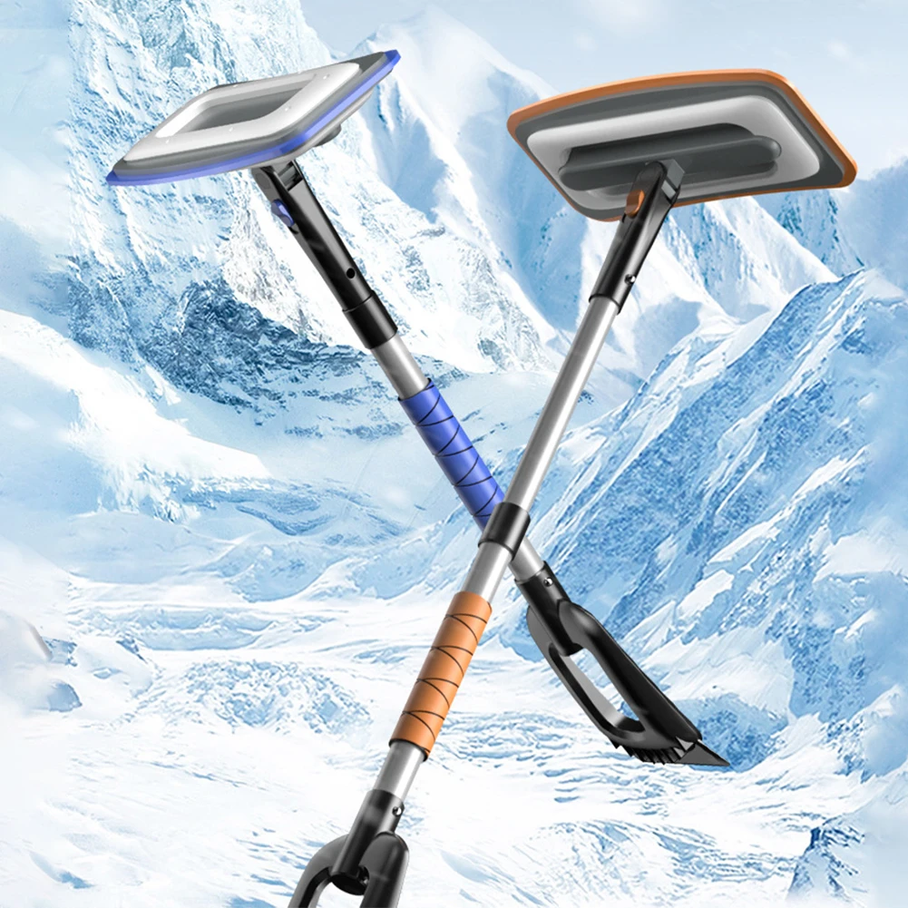3-in-1 Detachable Snow Shovel 360° Rotation Front Windshield Ice Scraping Defrost Broom Anti-Slip for Car Windshield Window
