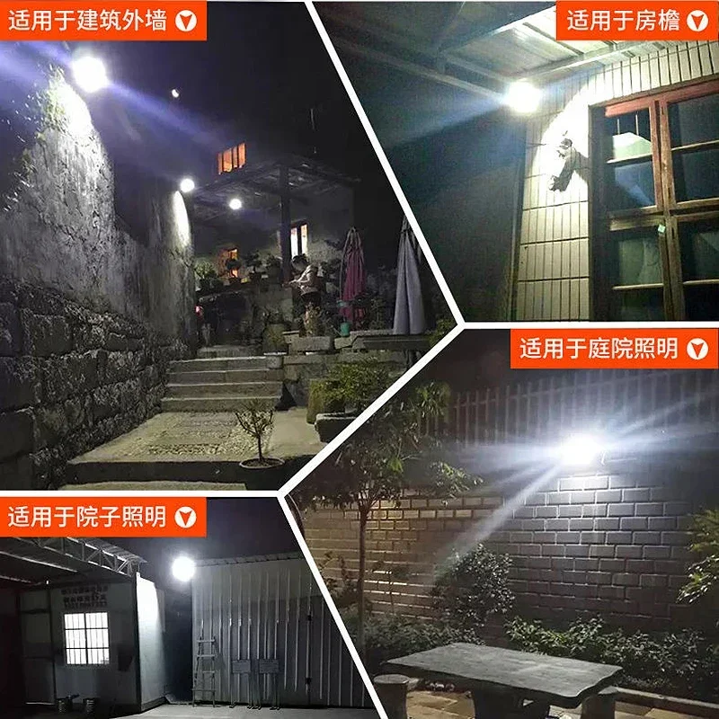 Imagem -06 - Super Bright Waterproof Solar Light Iluminação Exterior Jardim Flood Light Household Rural Streetlight Lâmpada de Parede Hot