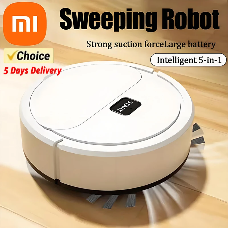 Xiaomi 5-in-1 Portable Home Automatic Floor Robot Mini Intelligent Vacuum Cleaner USB Rechargeable Wet and Dry Sweeping Machine