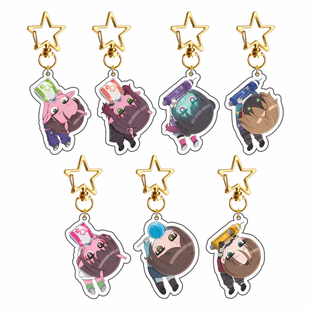 Milky:Subway: The Galactic Limited Express Anime 10cm Acrylic Keychain Stand Makina Kujou Tabletop Decorations Decor Gifts
