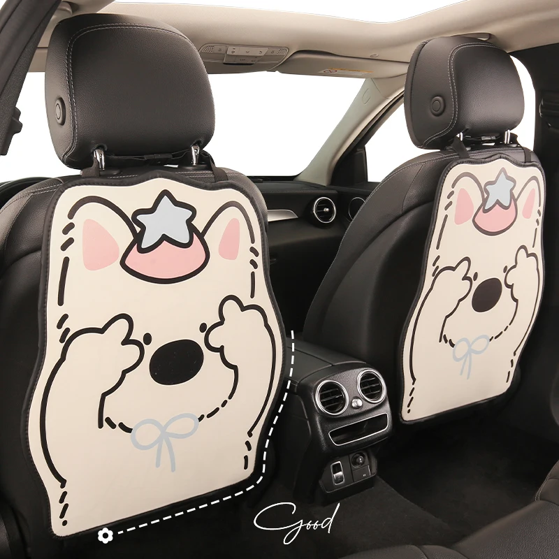 

Car anti-kick pad rear car rear seat baffle 2025 new protective pad cute anti-dirty decorative car supplies
